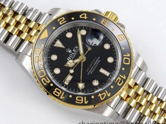 MiroTime 0309 SportInspired GMT-Master II 126713 GRNR ARF 1:1 Best Edition Black Dial on YG SS Jubilee Bracelet VR3285 CHS 1663